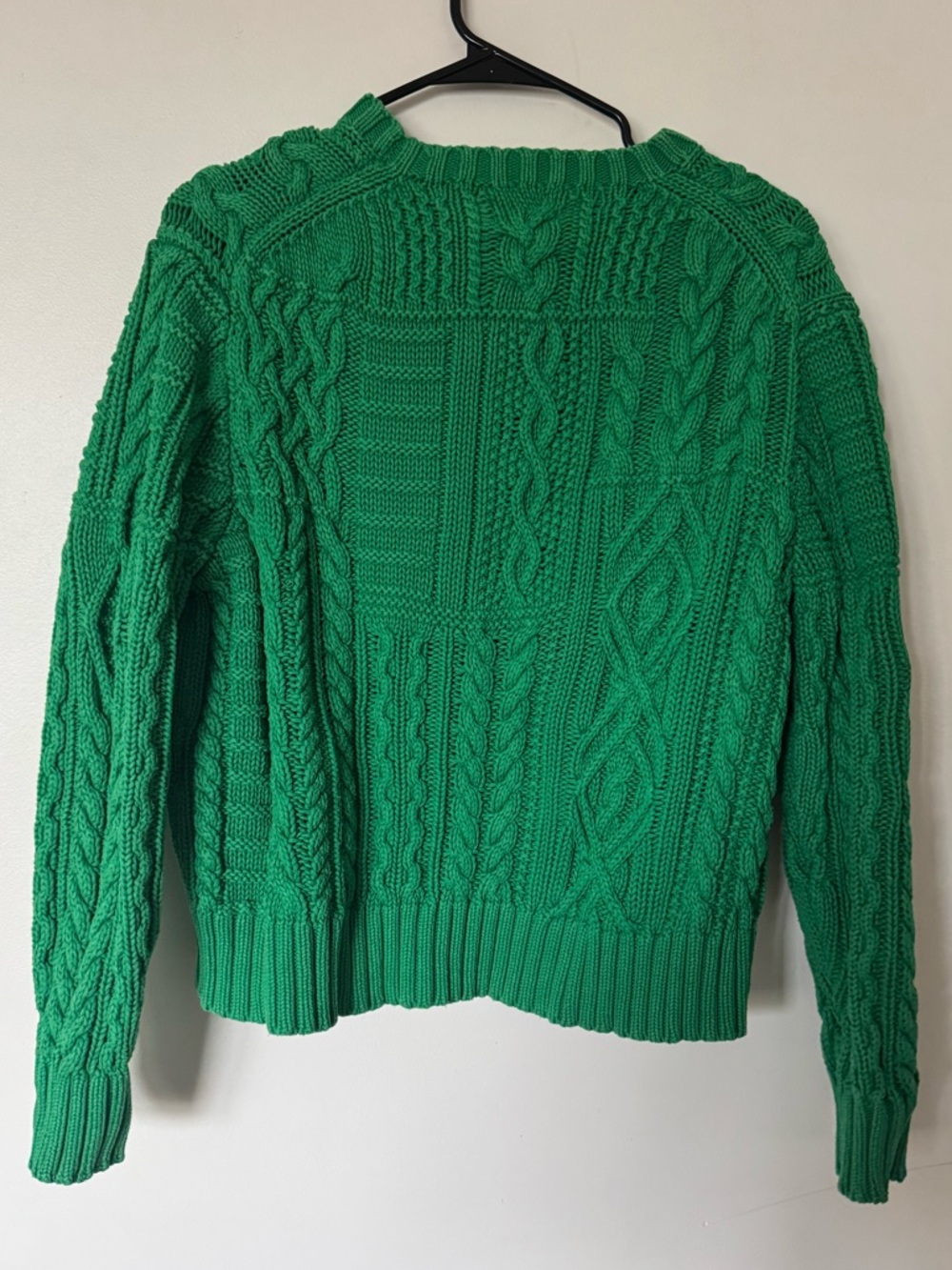 Polo Ralph Lauren Aran Flag Sweater Green Size Medium - Picture 9 of 10